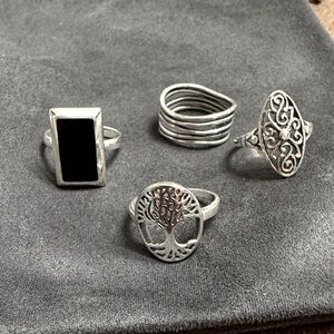 Sterling Silver Rings Sz 7